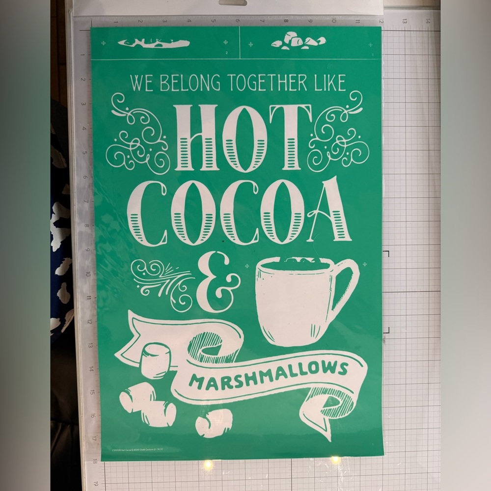 Chalk Couture Silk Screen Stencil - Hot Cocoa - New DIY Decor